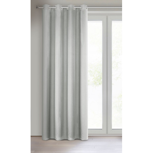 Záves Rita z hladkej látky 140x250 cm - oceľový, uchytenie dekoračné kolieska Záves Rita z hladkej látky 140x250 cm - oceľový, uchytenie dekoračné kolieska