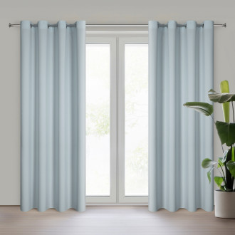 Záves Rita z hladkej látky 140x250 cm - platinový, uchytenie dekoračné kolieska