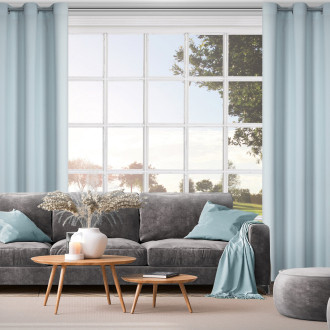 Záves Rita z hladkej látky 140x250 cm - platinový, uchytenie dekoračné kolieska