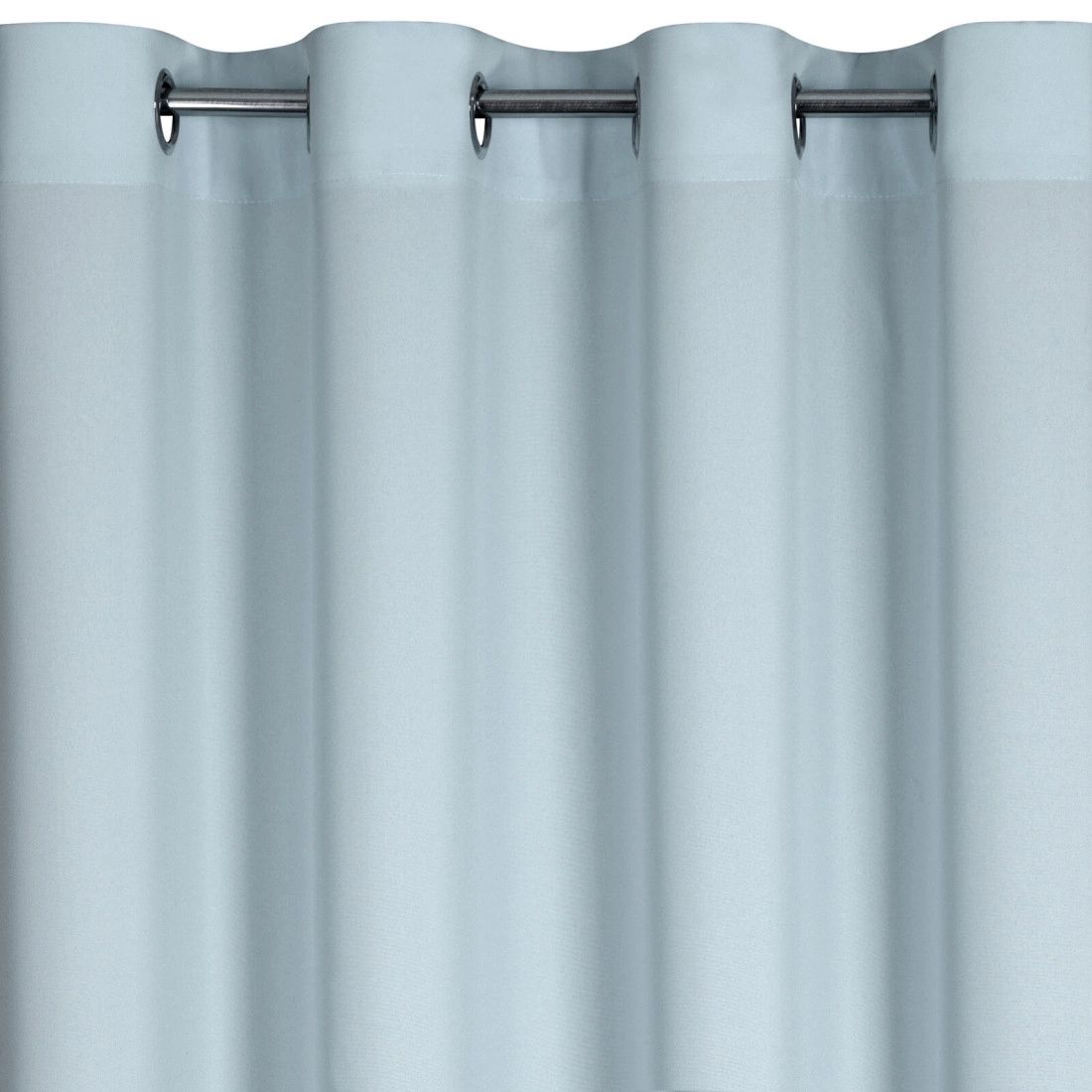 Rita függöny sima szövetből, 140 x 250 cm - platinaszínű, dekoratív karikás rögzítés
