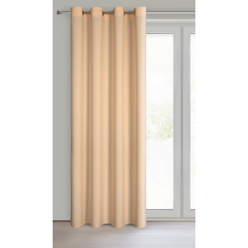 Závěs Rita z hladké látky 140x250 cm - světle oranžová, uchycení dekorativní kroužky Závěs Rita z hladké látky 140x250 cm - světle oranžová, uchycení dekorativní kroužky