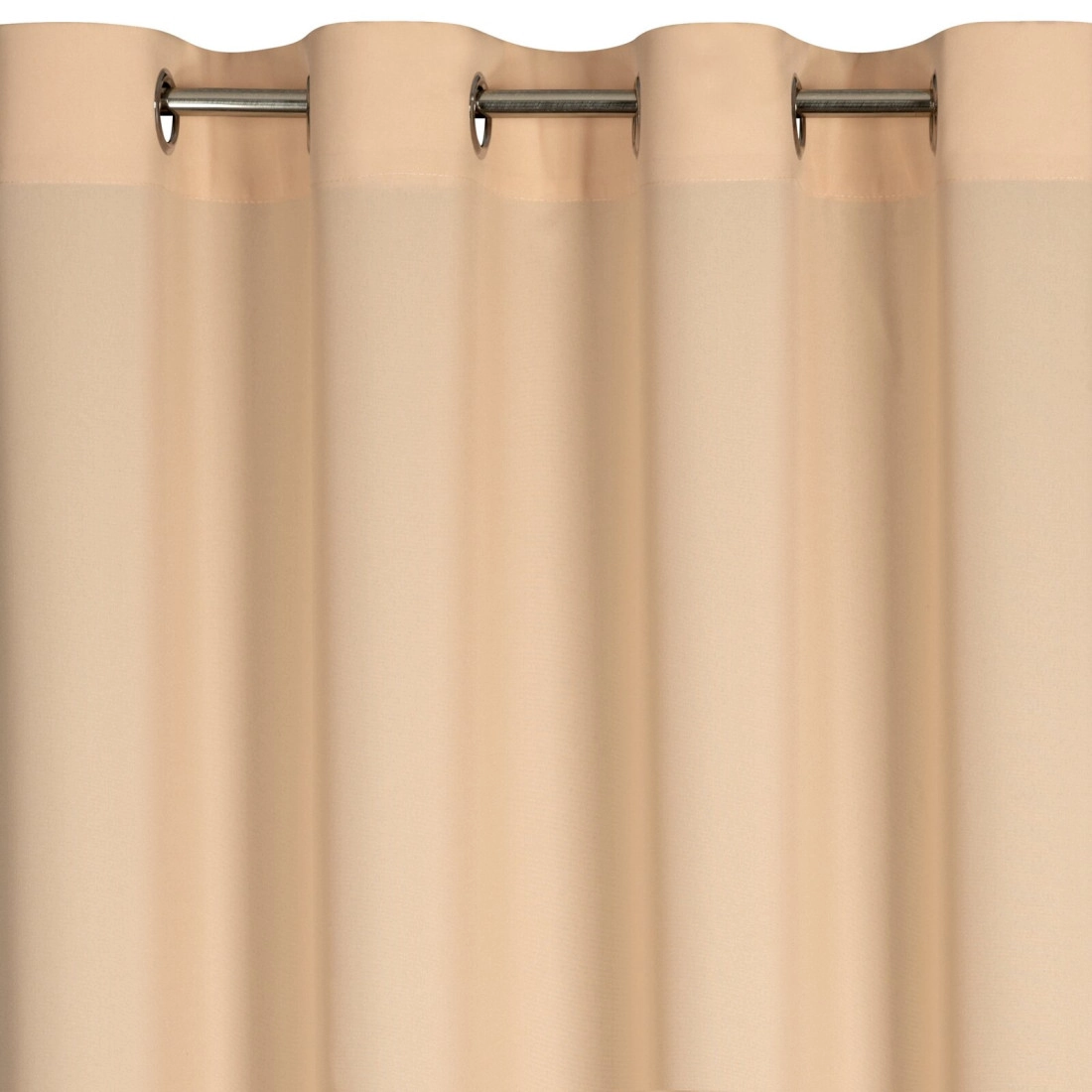 Rita függöny sima anyagból 140 x 250 cm - világos narancssárga, dekoratív karikás rögzítéssel