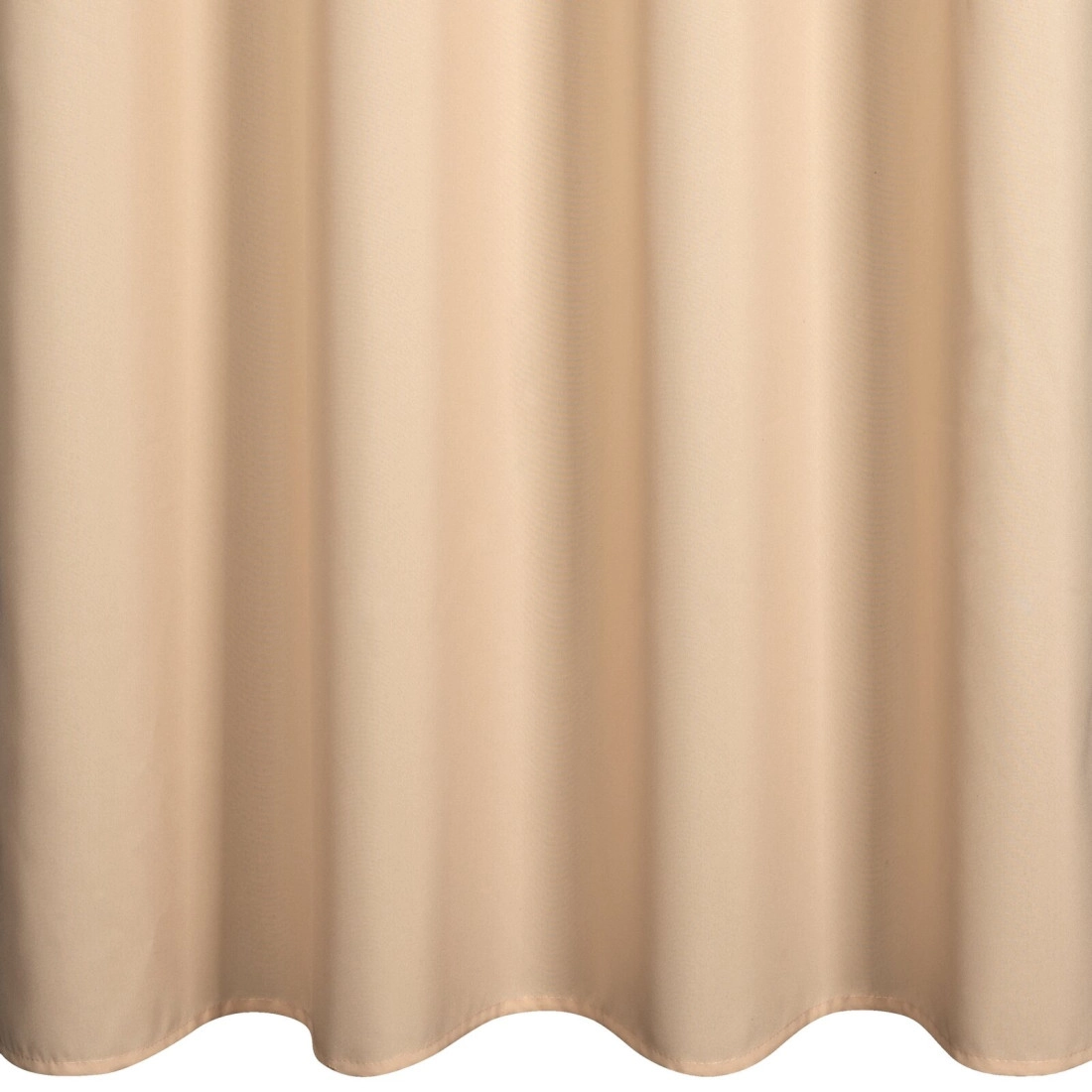 Rita függöny sima anyagból 140 x 250 cm - világos narancssárga, dekoratív karikás rögzítéssel