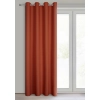 Rita függöny sima anyagból 140 x 250 cm - téglavörös, dekoratív karikás rögzítéssel