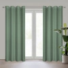 Rita függöny sima szövetből 140 x 250 cm - sötét mentazöld, dekoratív karikás rögzítés