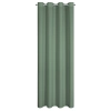 Rita függöny sima szövetből 140 x 250 cm - sötét mentazöld, dekoratív karikás rögzítés