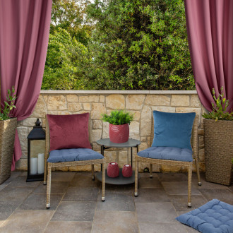 Záves Rita z hladkej látky 140x250 cm - tmavo ružová, uchytenie dekoračné kolieska