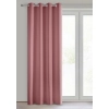 Rita függöny sima szövetből 140 x 250 cm - sötétrózsaszín, rögzítés dekoratív karikákkal