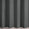 Rita függöny sima szövetből 140 x 250 cm - sötétszürke, dekoratív karikás rögzítés