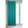 Rita függöny sima anyagból 140 x 250 cm - türkiz, dekoratív karikás rögzítés