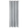 Geometriai mintás függöny 140 x 250 cm - ezüst - dekoratív karikás rögzítés