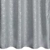 Geometriai mintás függöny 140 x 250 cm - ezüst - dekoratív karikás rögzítés