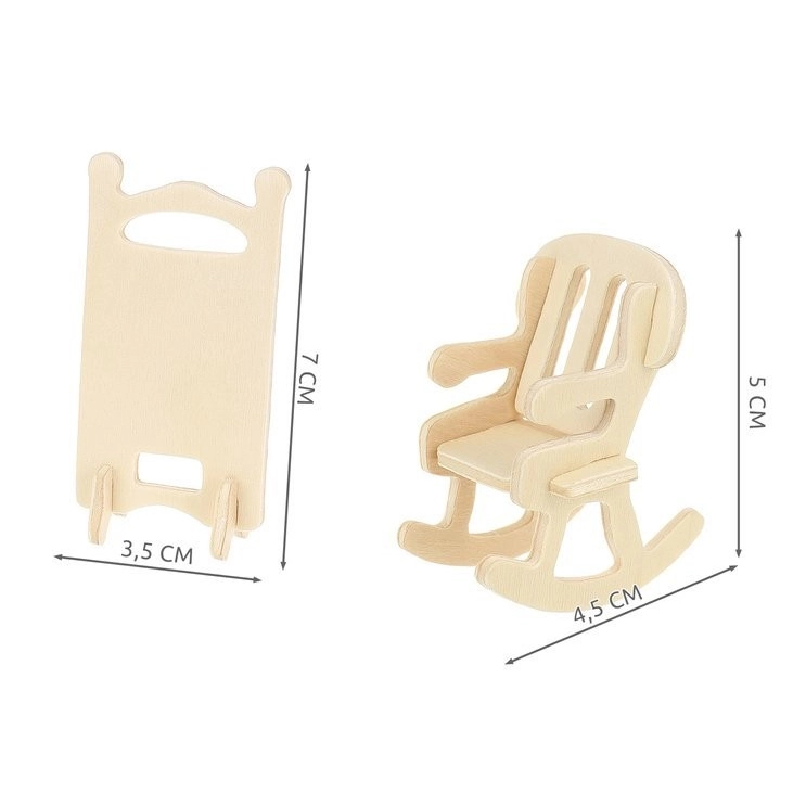 3D puzzle - nábytok pre bábiky 34 ks