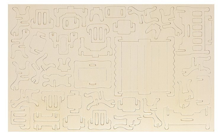 3D puzzle - nábytok pre bábiky 34 ks