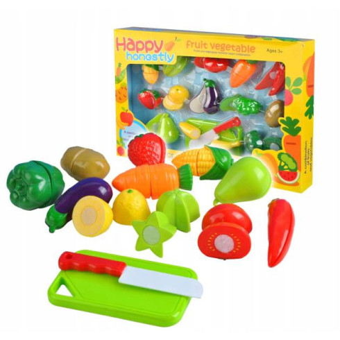 Dětská plastová sada ovoce a zeleniny - 13 dílná