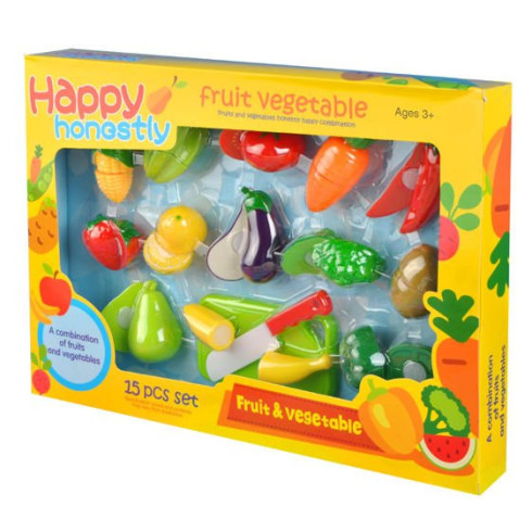 Detská plastová sada ovocia a zeleniny - 13 dielna