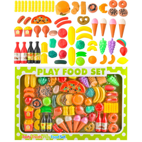 Detská plastová sada potravín - 90 dielna