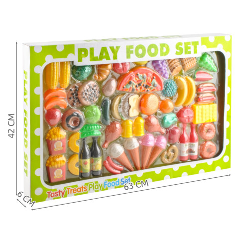 Detská plastová sada potravín - 90 dielna