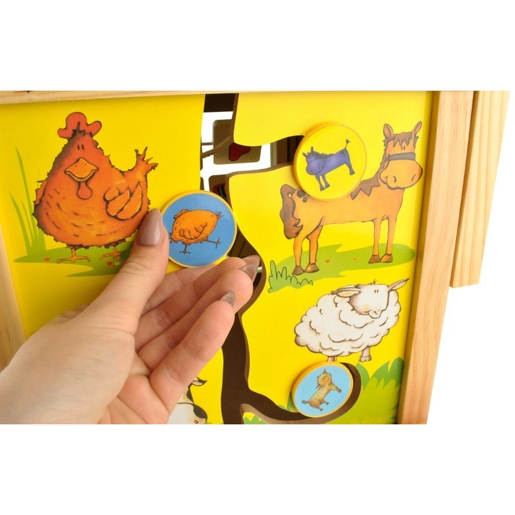 Drevená motorická kocka - chodítko pre deti