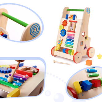 Drevené chodítko pre deti 6v1