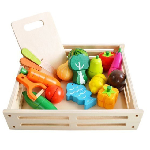 Dřevěný box ovoce a zeleniny s magnetem XXL