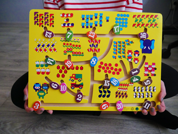 Dřevěný labyrint - čísla