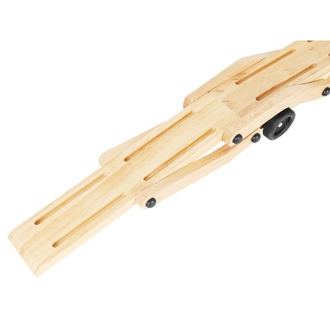 Dřevěný tahač s návěsem na přepravu aut - 32 cm