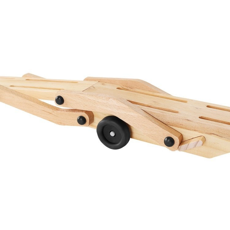 Dřevěný tahač s návěsem na přepravu aut - 32 cm