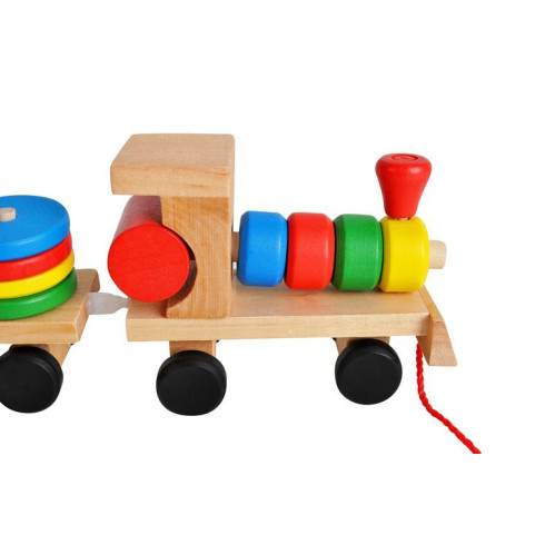 Dřevěný vláček s tvary pro děti
