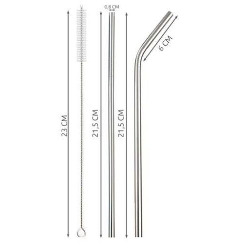 Farebné kovové slamky - set 10 ks