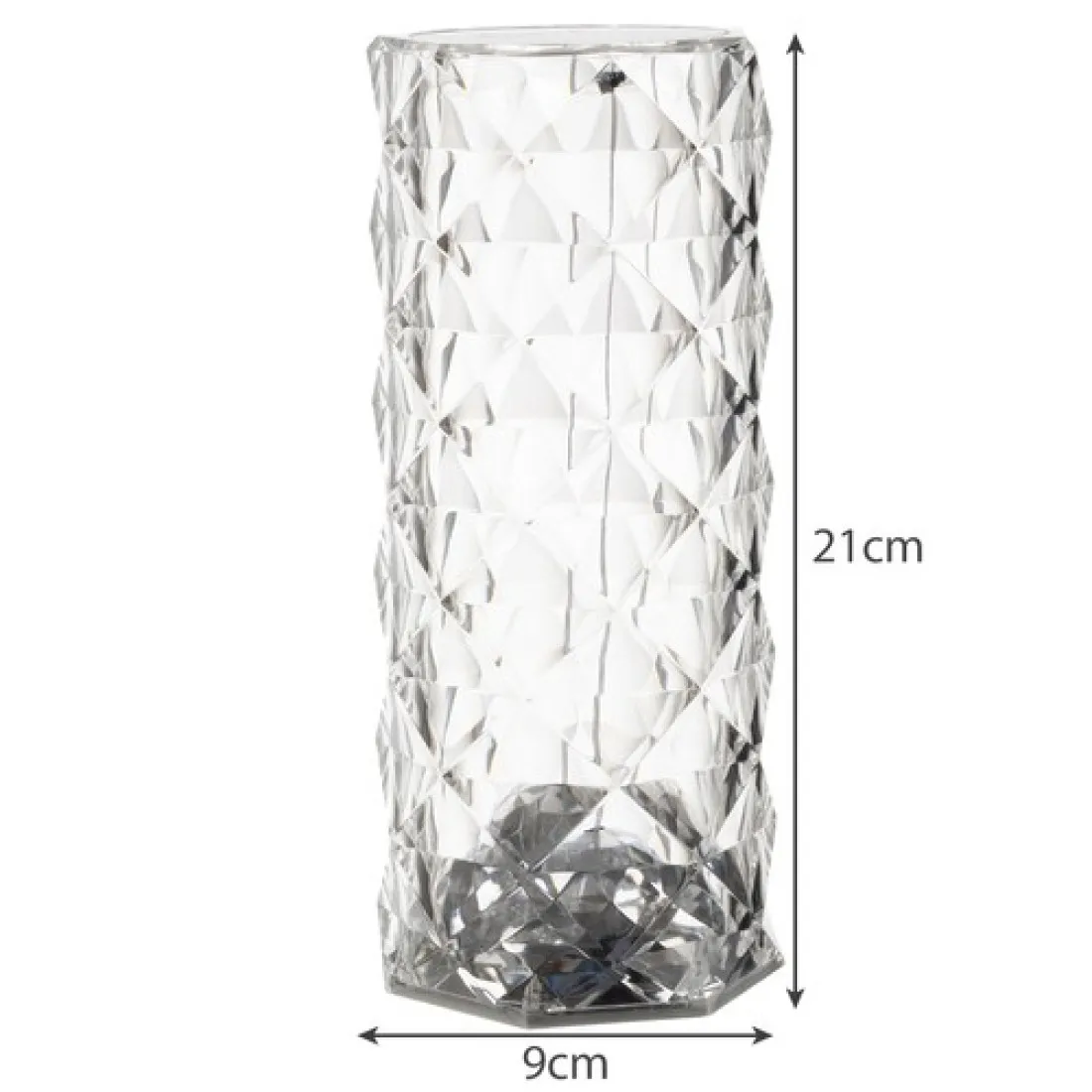 Stolní lampa Crystal LED -16 barev s dálkovým ovládáním, 400 mAh