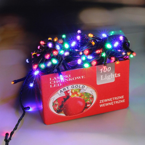 LED svetelná reťaz - 100 LED, farebná