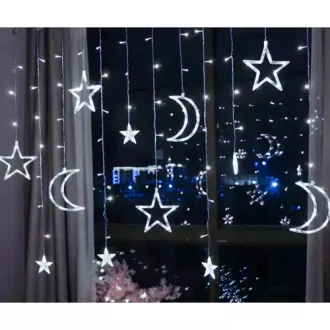 LED svetelná reťaz 138 LED USB - studená biela