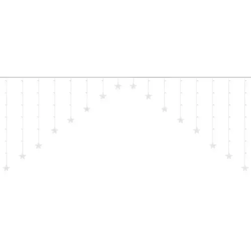 LED světelný závěs hvězdičky 136 LED USB - teplá bílá 