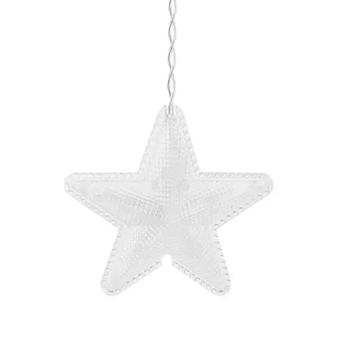 LED světelný závěs hvězdičky 136 LED USB - teplá bílá 