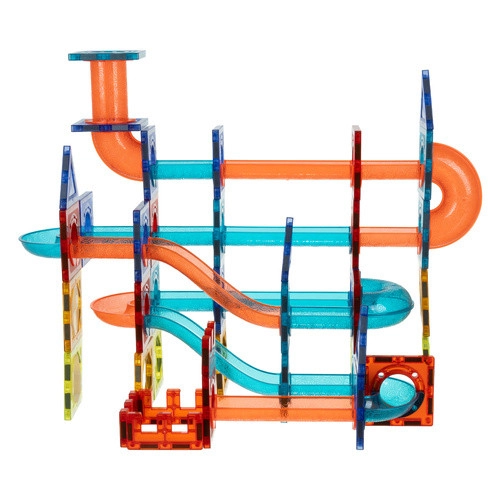 Magnetické 3D LED stavební kostky s kuličkovou dráhou, 110 ks