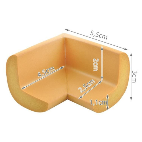 Penová ochrana rohov - hnedá 4 ks