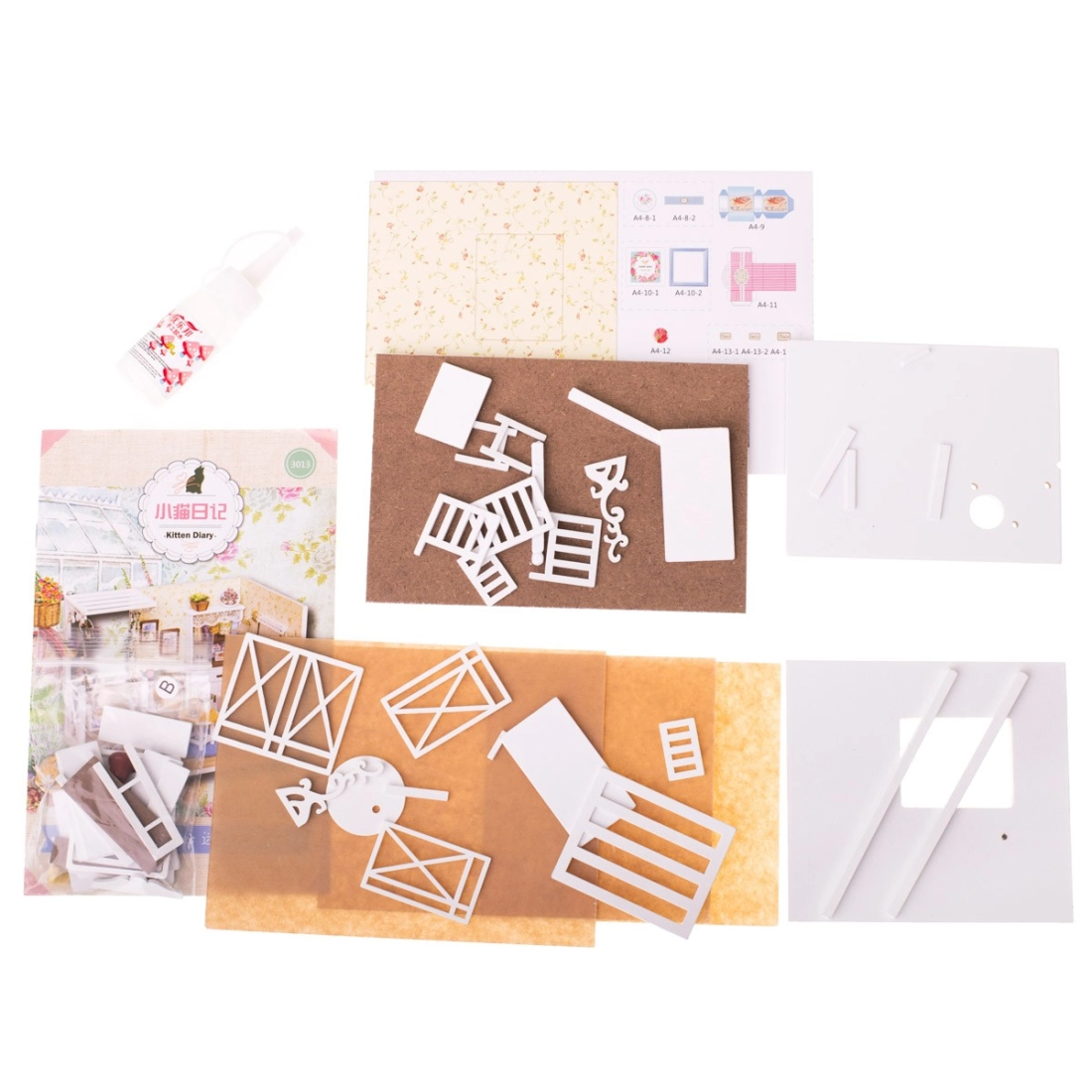 Retro drevený domček pre bábiky s LED osvetlením