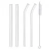 Sklenené slamky 14 mm - set 4 ks + kefka