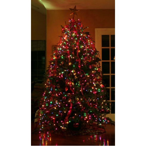 Svetelná reťaz 300 LED s diaľkovým ovládaním, farebná 30m