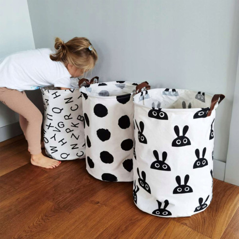 Úložný kôš na hračky - motív králik