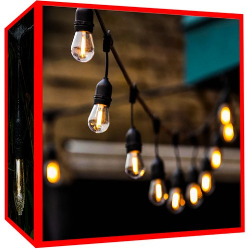 Vonkajšia dekoračná reťaz - girlanda 5m, 24V IP44