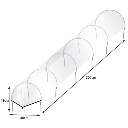 Záhradný skleník - fóliovník 300 x 45 x 40 cm