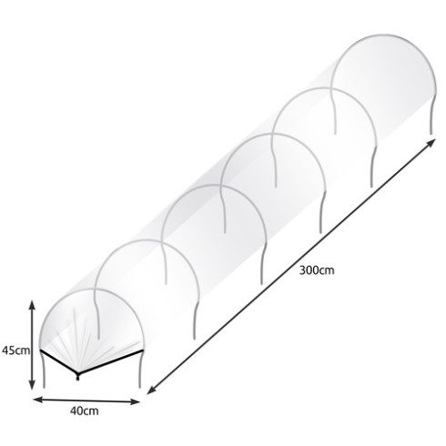 Zahradní skleník - fóliovník 300 x 45 x 40 cm