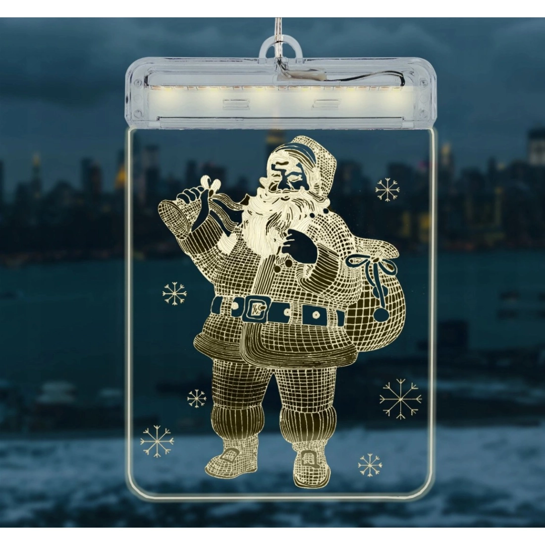 Závesná vianočná 3D LED dekorácia - Santa Claus