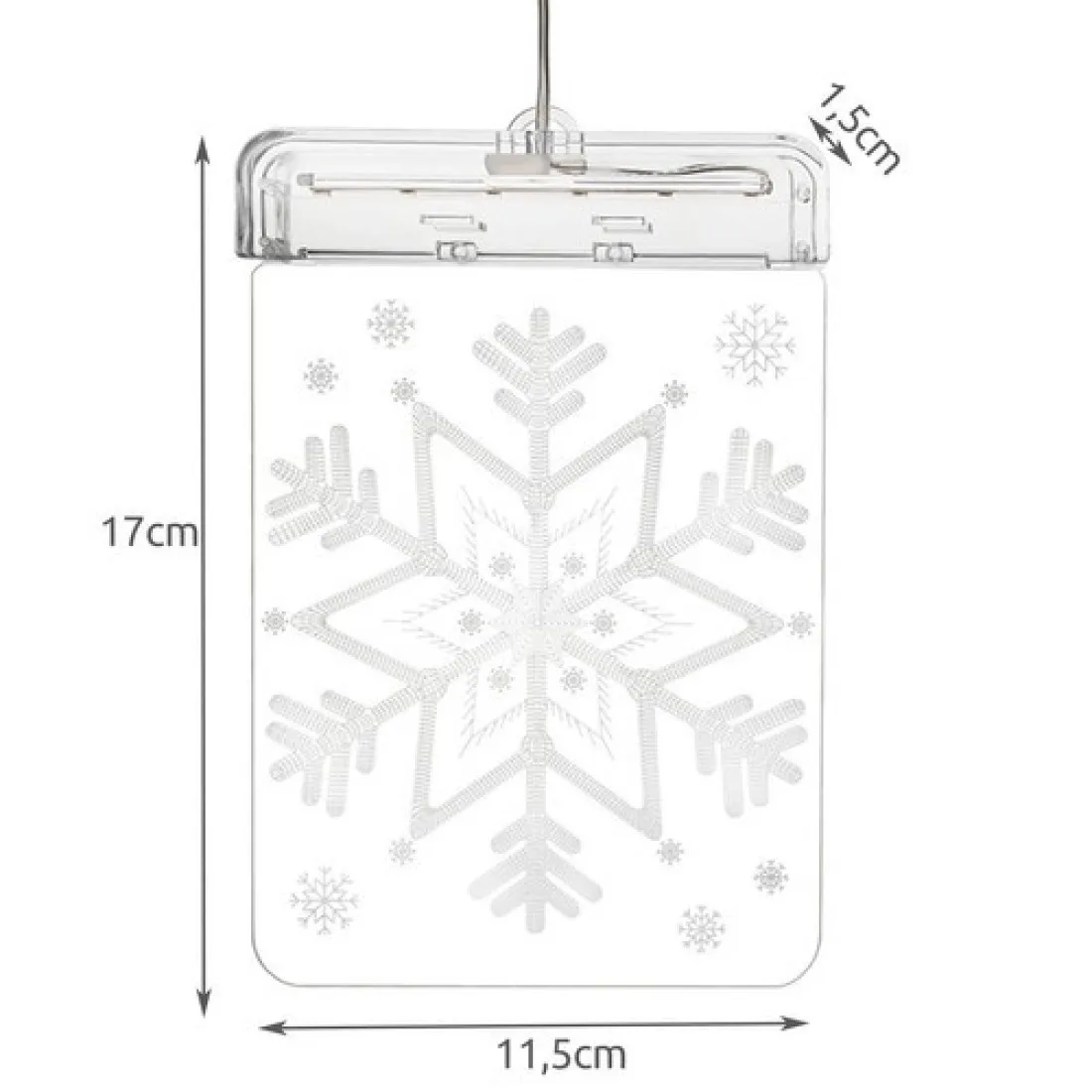 Závesná vianočná 3D LED dekorácia - snehová vločka