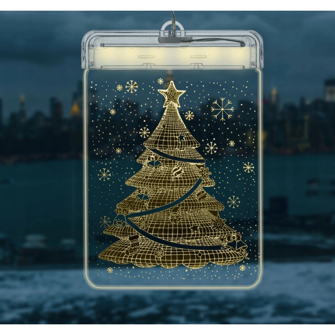 Závesná vianočná 3D LED dekorácia - stromček