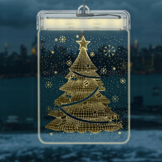 Závesná vianočná 3D LED dekorácia - stromček