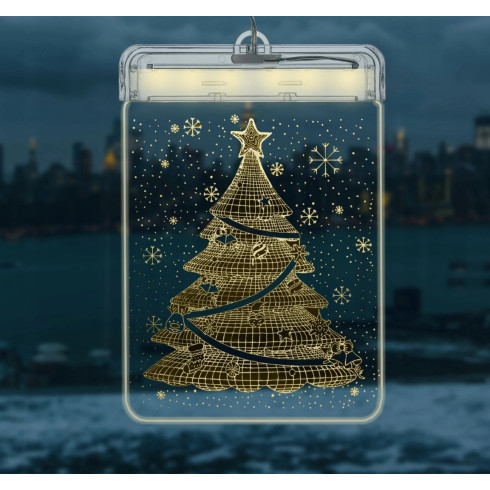 Závesná vianočná 3D LED dekorácia - stromček