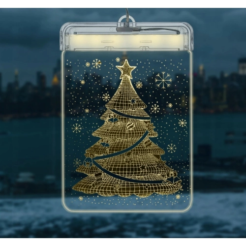 Závesná vianočná 3D LED dekorácia - stromček